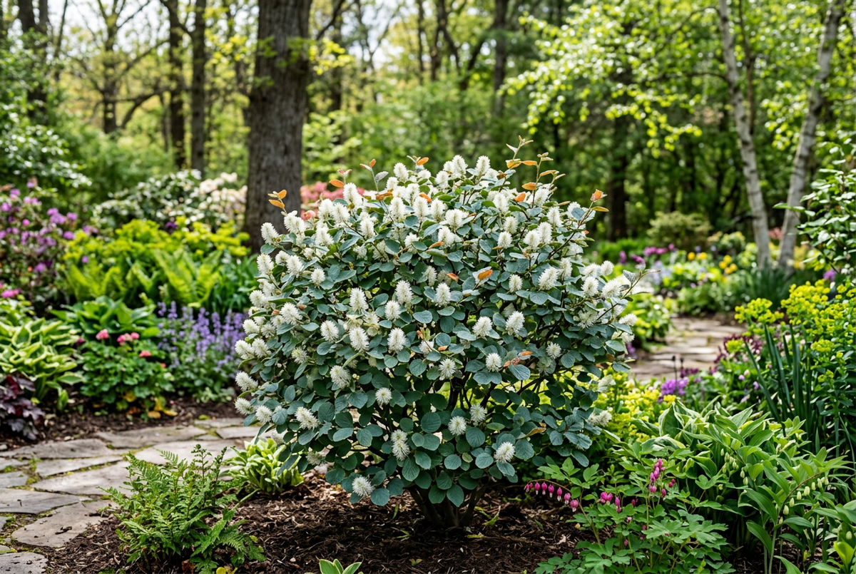 Whispering Blue Fothergilla (Fothergilla gardenii 'Whispering Blue')