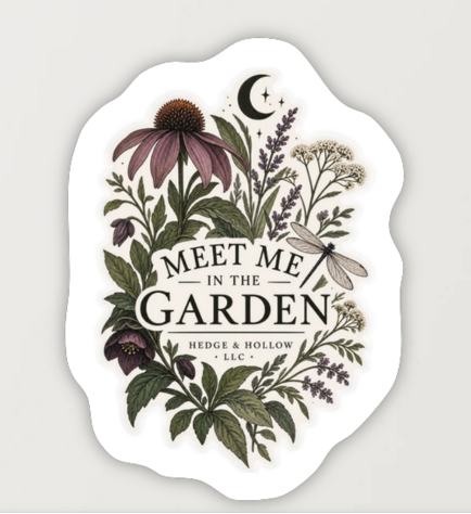 Meet Me In The Garden Water Bottle Decal