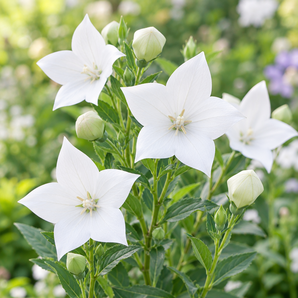 Astra White Balloon Flower (Platycodon grandiflorus 'Astra White')