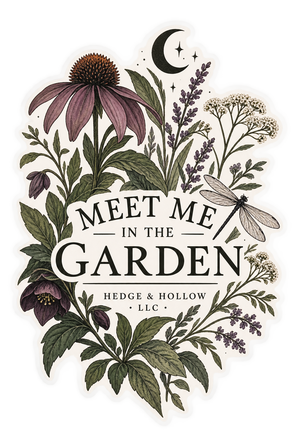 Meet Me In The Garden Water Bottle Decal