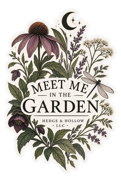 Meet Me In The Garden Water Bottle Decal